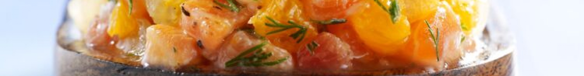 Tartare de saumon aux agrumes et sa mousse 